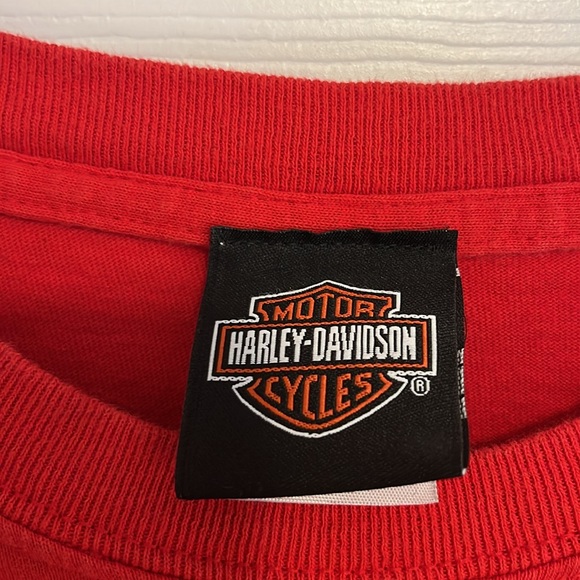 Harley Davidson Motorcycles Red Firefighter Short Sleeve T- Shirt Tee Men’s XL - Picture 9 of 16